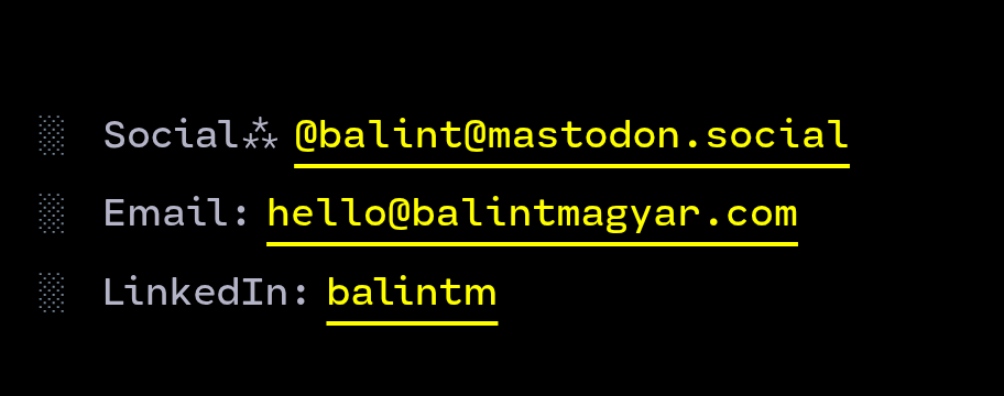 A screenshot of ⁂ in use on a personal website