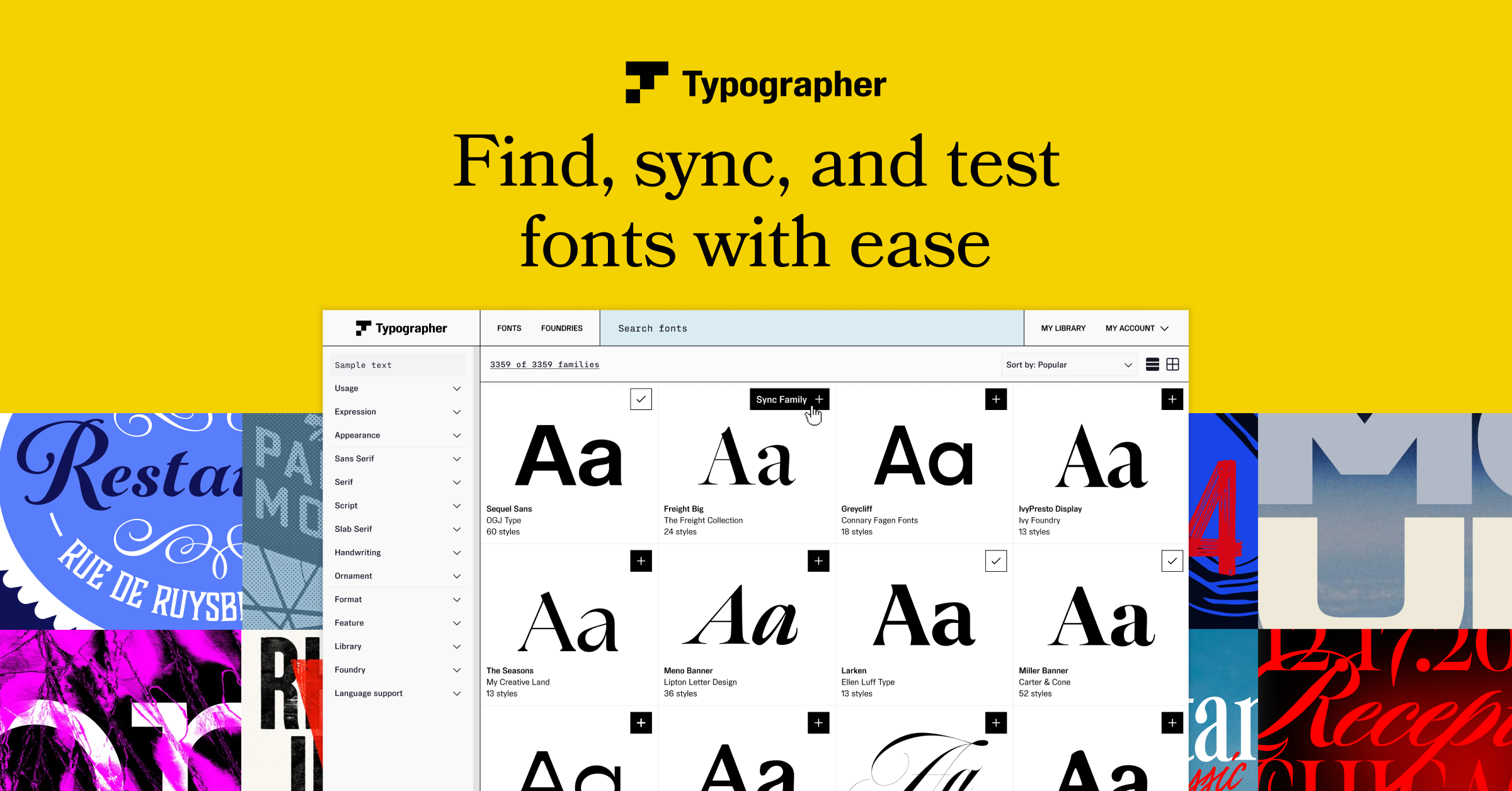 Typographer: Find, sync, and test fonts with ease