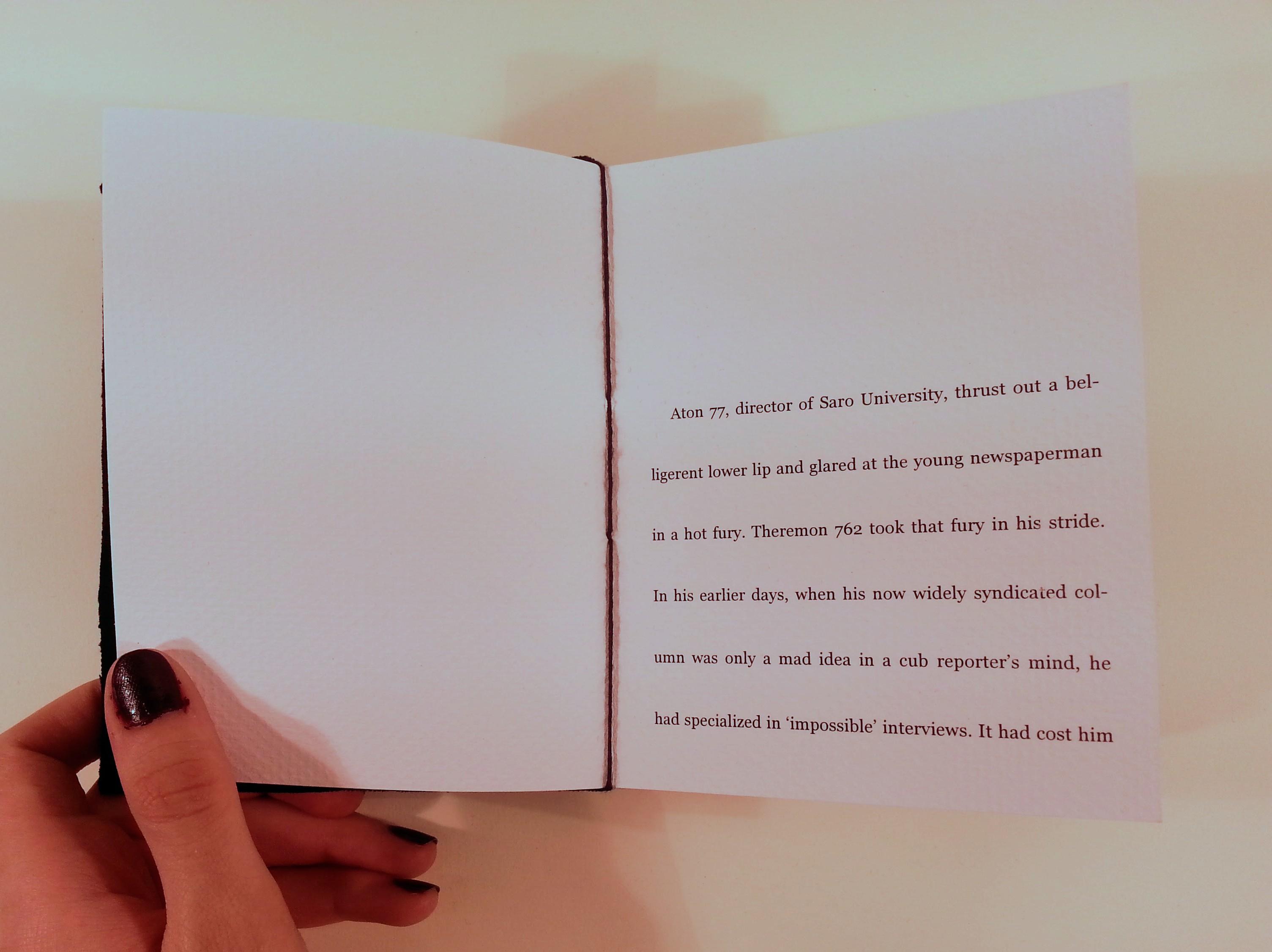 Opening page of a bound version of Nightfall by Isaac Asimov. The page is white with wide spacing between the lines.